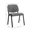 Irodai szék, szürke, ISO 2 NEW 