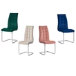 Étkezőszék, bézs Dulux Velvet szövet/króm, SALOMA NEW 1