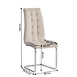 Étkezőszék, bézs Dulux Velvet szövet/króm, SALOMA NEW 2