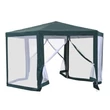 Kerti pavilon sátor, 3,9x2,5x3,9m, zöld/fehér, RINGE TYP 1+6 oldal 3