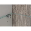 Vitrin, fehér extra magas fényű HG/trufla sonoma tölgy, LYNATET 01 4