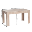 Étkezőasztal összecsukható, sonoma tölgyfa, 140/180x80 cm, ADMIRAL 1