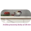 konyhabútor, fehér magasfényű HG/tölgy sonoma, LINE 5