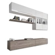 Nappali bútor, MDF/DTD laminált, tölgy nelson/fehér HG, SOFI 3