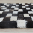 Luxus bőrszőnyeg, barna /fekete/fehér, patchwork, 141x200, bőr TIP 6 3