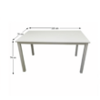Étkezőasztal, fehér, 110 cm, ASTRO NEW 2