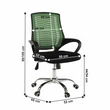 Irodai szék, zöld/fekete/króm, IMELA TYP 2 5