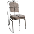 Rákásolható szék,  bézs/minta/króm, ZINA 3 NEW 1