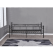 Fém kanapé - egyszemélyes ágy, fekete, 90x200, ROZALI 1
