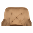 Design szék steppelt háttámlával, barna/fekete, BERILIO 5