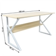 Polcos íróasztal, természetes tölgyfa/fehér, TARCAL 100 4