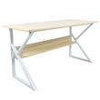 Polcos íróasztal, természetes tölgyfa/fehér, TARCAL 100 5