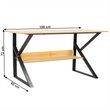 Polcos íróasztal, bükkfa/fekete, TARCAL 100 4