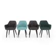 Design fotel, zöld/fekete, LACEY 2