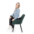 Design fotel, zöld/fekete, LACEY 3