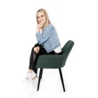 Design fotel, zöld/fekete, LACEY 4