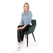 Design fotel, zöld/fekete, LACEY 5