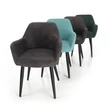 Design fotel, mentolos/fekete, LACEY 1