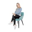 Design fotel, mentolos/fekete, LACEY 4