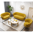 Pad Art-deco stílusban, mustár színűVelvet anyag/gold chróm-arany, NOBLIN 2
