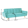 Széthúzhatós kanapé,  neo mint/tölgy, FILEMA 1