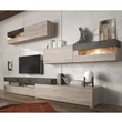 Nappali szekrénysor, DTD laminált, beton/nelson tölgyfa, IOVA 2