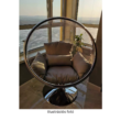 Függő fotel állvánnyal, átlátszó/arany/szürke, BUBBLE TYP 2 1