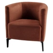 Design fotel, terrakotta/fekete, KAPY 2