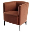 Design fotel, terrakotta/fekete, KAPY 3