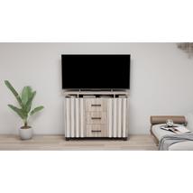 Tritón komód 120 cm magasítással, Sonoma tölgy-fehér
