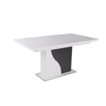 Alíz asztal - Rusztik fehér - Matt sötétszürke