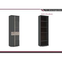 Vegas V2 60-as Vitrines elem Matt sötétszürke