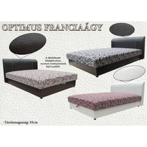 Optimus franciaágy natúr ágyneműtartóval és normál bonell rugóval 160x200 cm (KH)