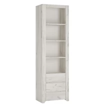 Könyvespolc typ 11, fehér craft, ANGEL