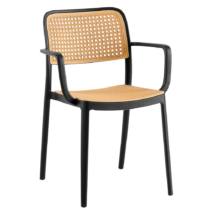 Rakásolható szék, fekete/bézs, RAVID TYP 2
