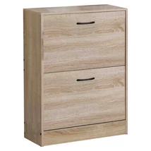 Cipőtároló, 2 soros, tölgy, BOTNIX