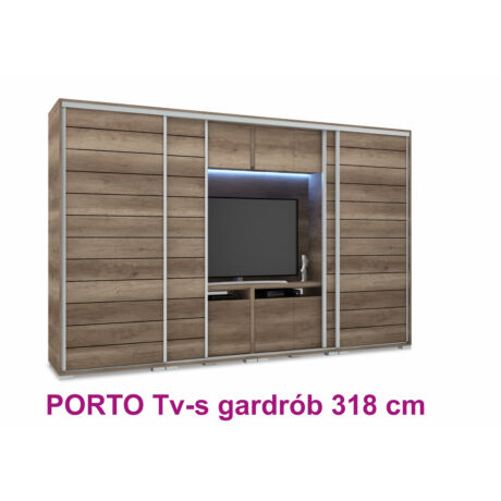 Porto TV-s 318-es gardrób canyon tölgy