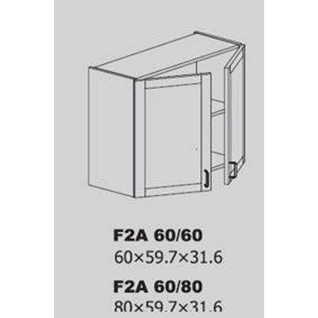 Felső kétajtós 60/80-as elem F2A 60/80 (KM)