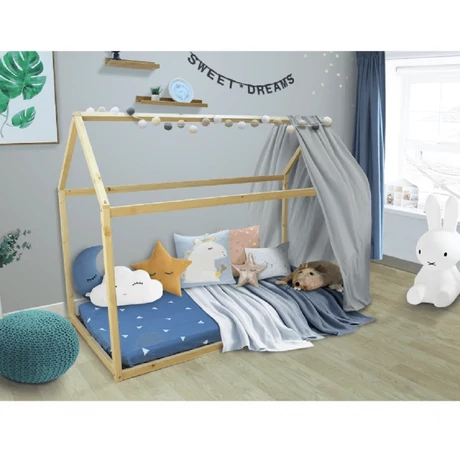 Montessori Ágy, tűnyalábos fenyőfa, természetes, VELENA