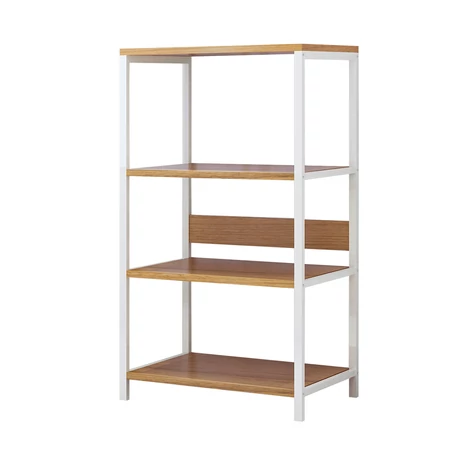 4 polcos polcállvány, fehér/sonoma tölgy, SALVE 4 polcos polcállvány, fehér/sonoma tölgy, SALVE