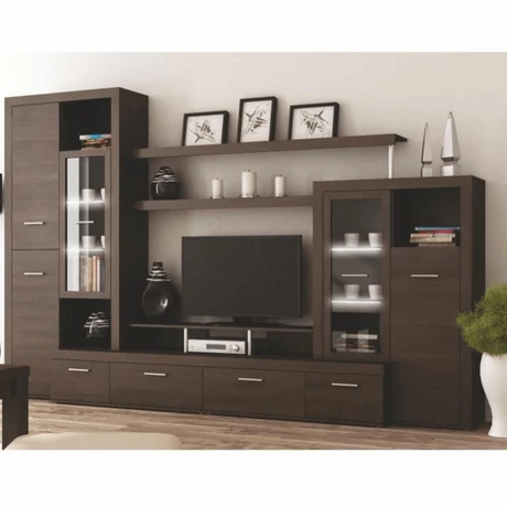 Nappali sor LED világítással, wenge luisiana, ATLANTIS NEW