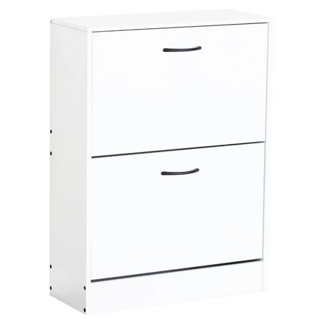 Cipőtároló, 2 soros, fehér, BOTNIX